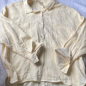 Magaschoni Cream Organic Cotton Textured Top